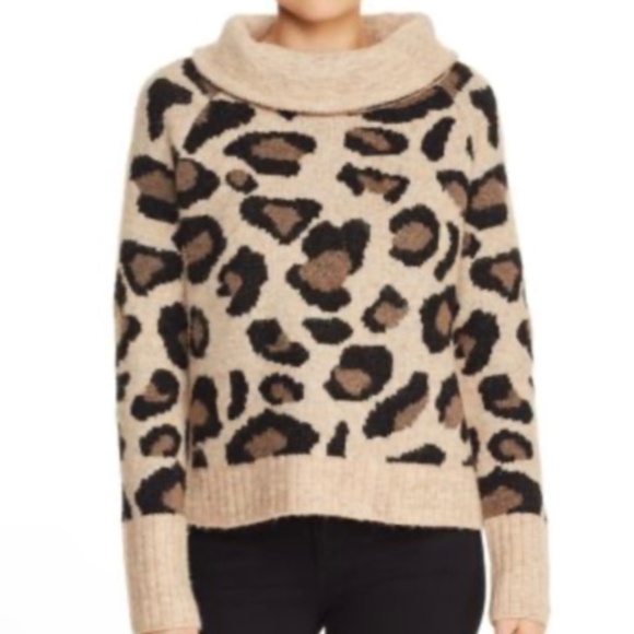 AQUA LEOPARD‎ SWEATER - Picture 1 of 4